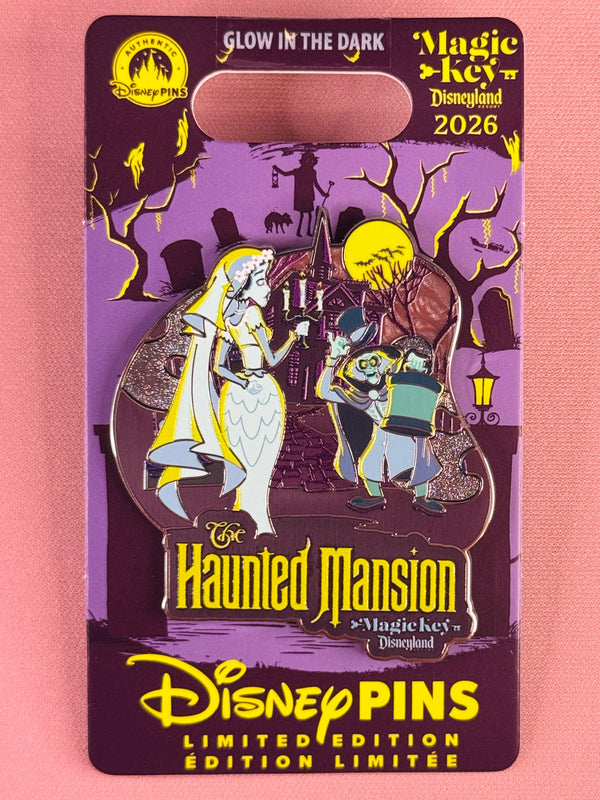 Disneyland Magic Key 2026 - The Haunted Mansion Glow-in-the-Dark Pin